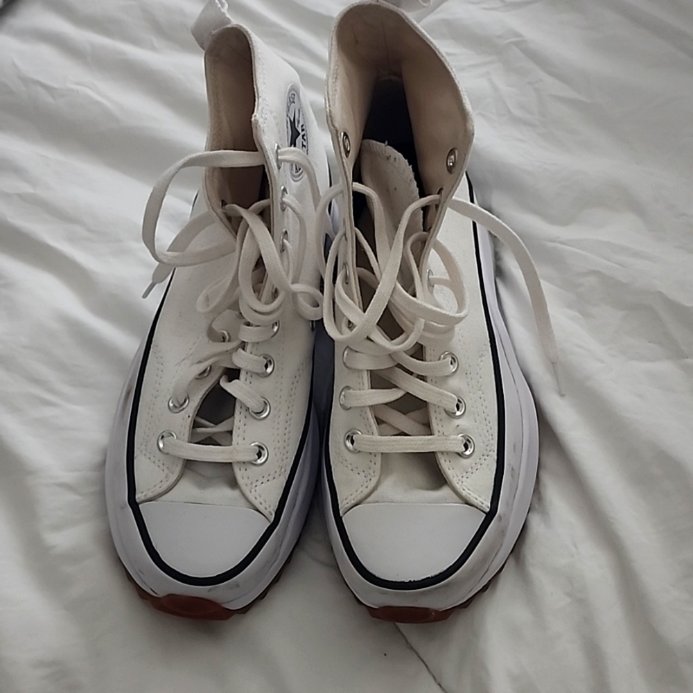 W9  Run star hike platform white Converse